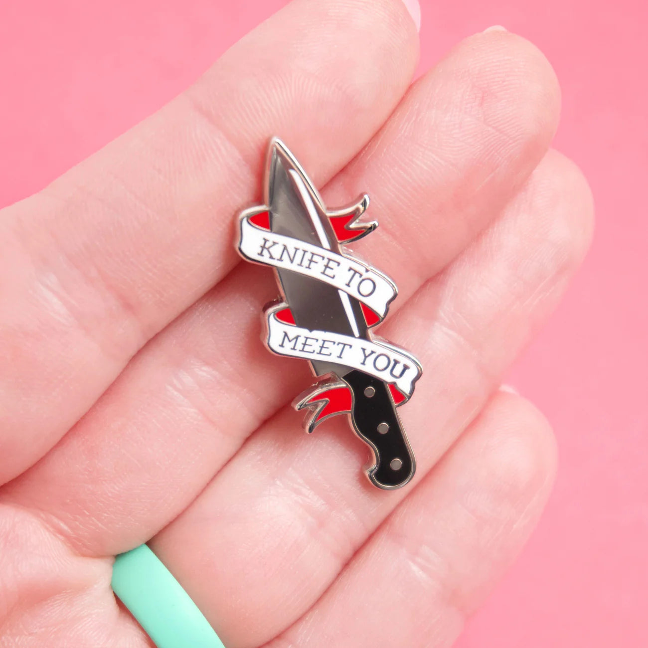 Knife to Meet You Enamel Pin | Odin's Place