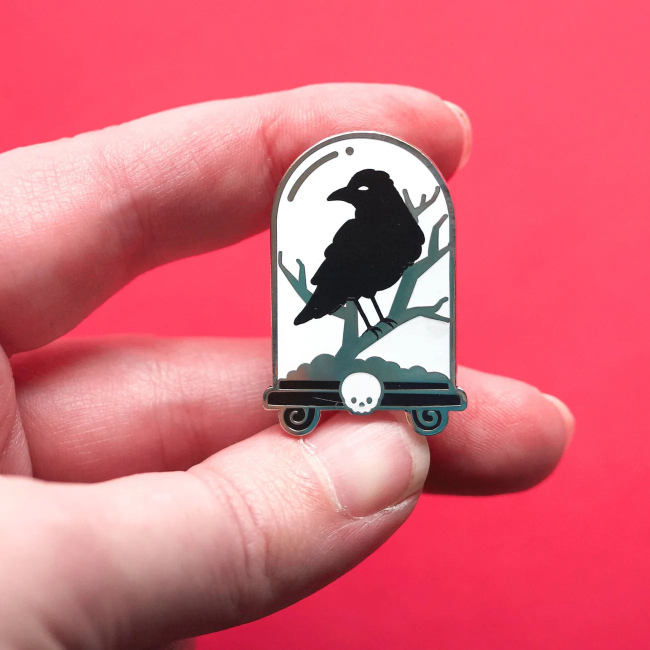 Raven Cloche Enamel Pin | Odin's Place
