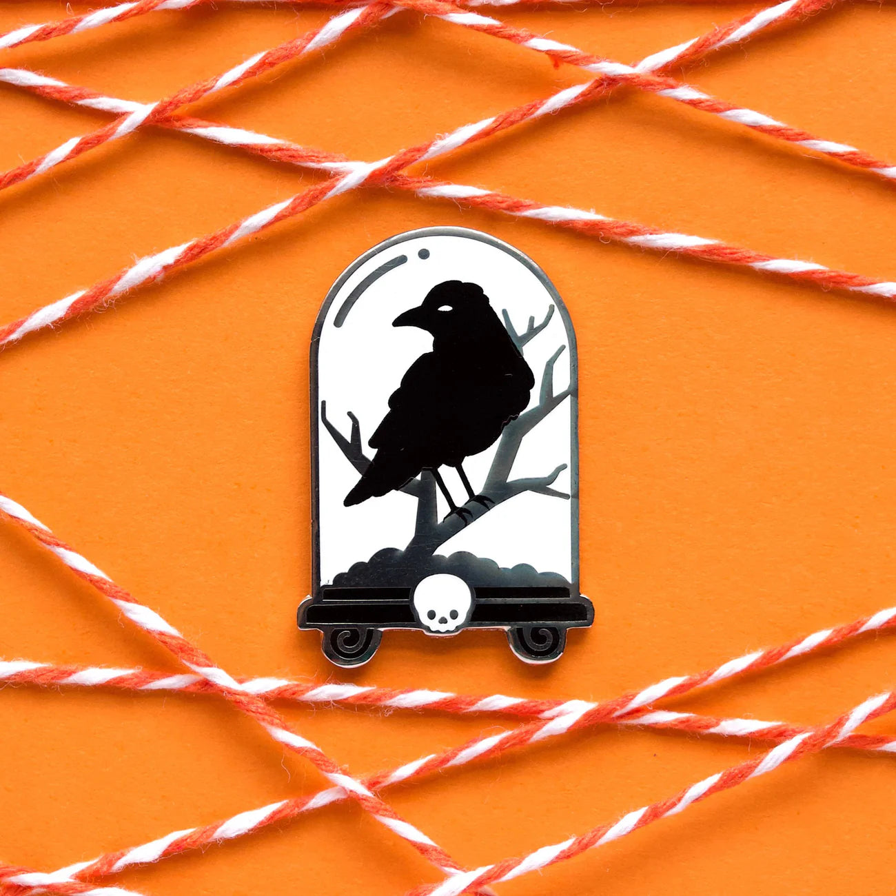 Raven Cloche Enamel Pin | Odin's Place