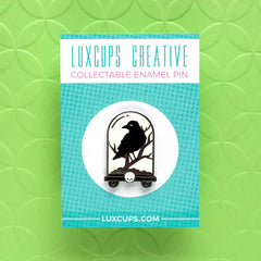 Raven Cloche Enamel Pin | Odin's Place