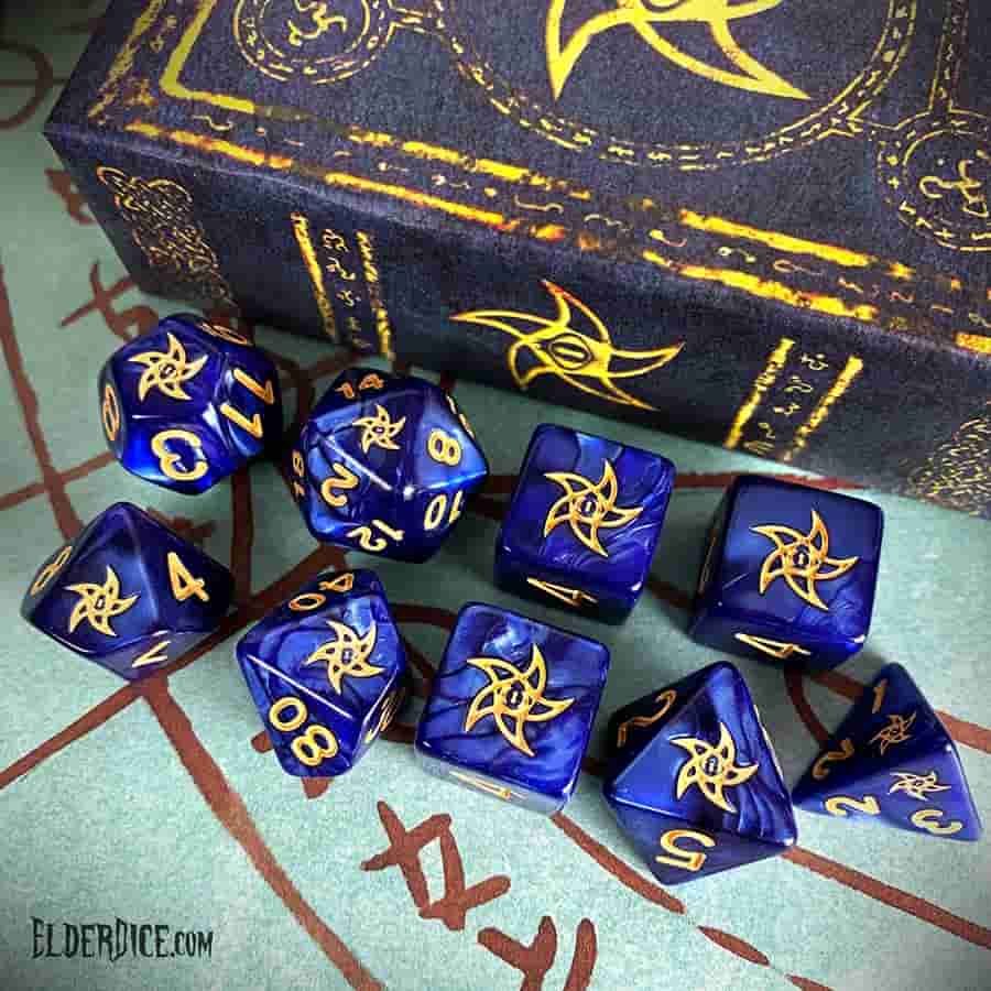Elder Dice: Blue Astral Elder Sign Poly 7 Set | Odin's Place