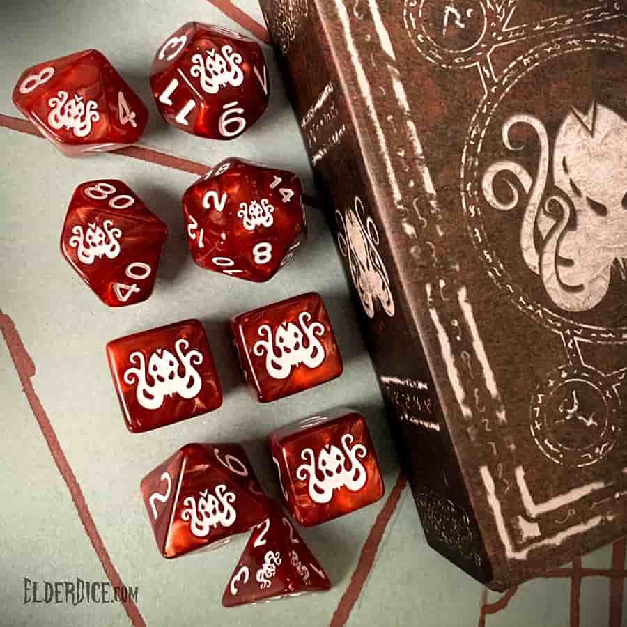 Elder Dice: Brand of Cthulhu Poly 7 Bone White | Odin's Place