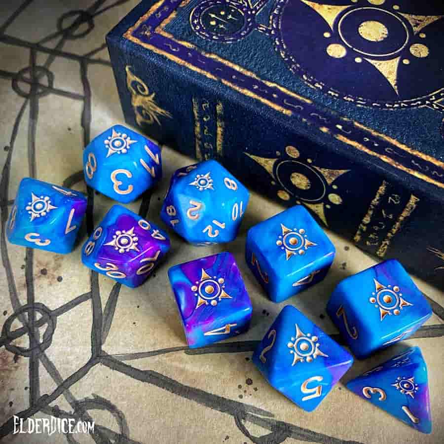 Elder Dice: Sigil of the Dremlands Poly 7 Set Kadathian Ice | Odin's Place