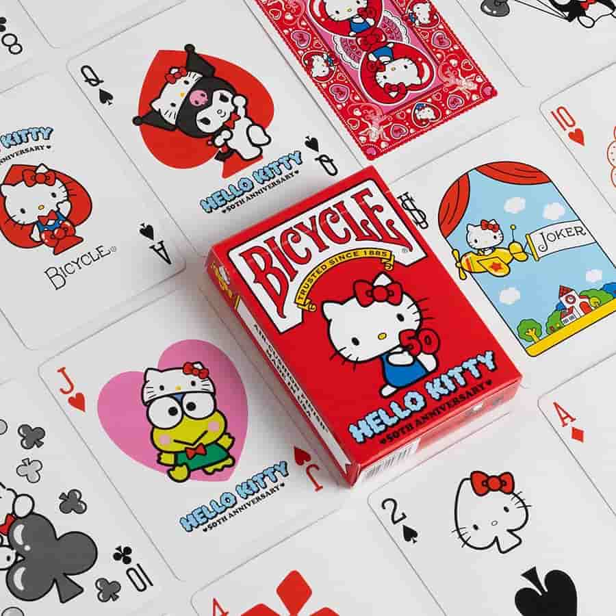 Bicycle Playing Cards: Hello Kitty 50th Anniversary | Odin's Place