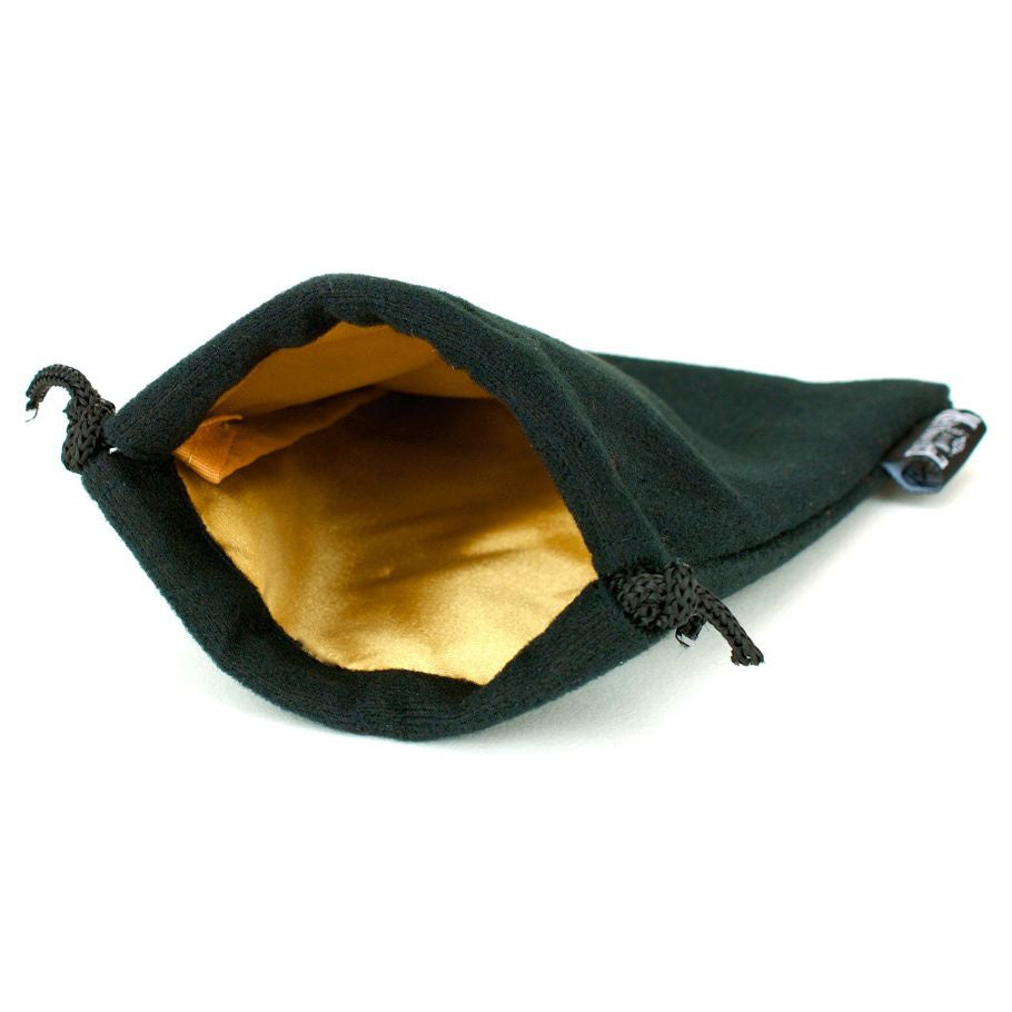 Koplow Large Dice Bag Black Velvet and Yellow Satin | Odin's Place