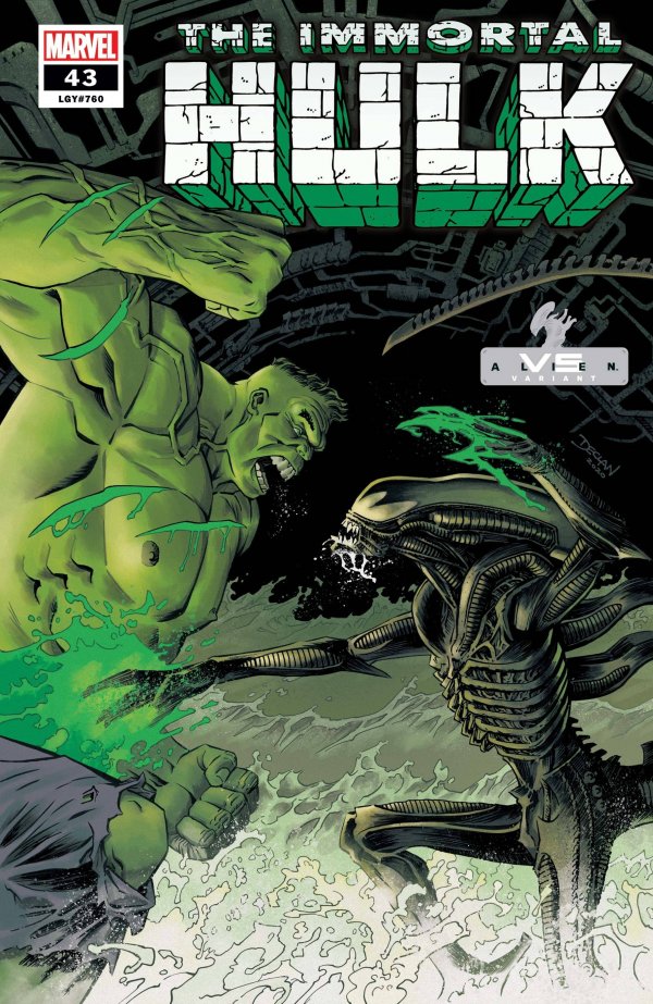 The Immortal Hulk #43 Declan Shalvey Marvel vs. Alien Variant | Odin's Place