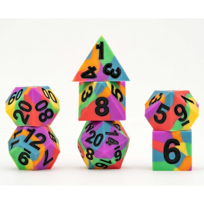Fanroll Gaymers Pride Silicon Dice Set: Rainbow Flag | Odin's Place