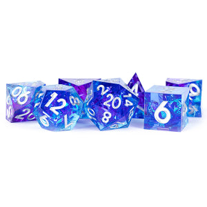 Fanroll Poly 7 Sharp Edge Dice Set: Oceanic Flare | Odin's Place