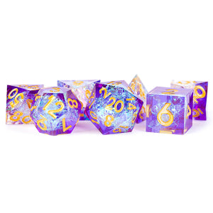 Fanroll Poly 7 Sharp Edge Dice Set: Royal Geode | Odin's Place