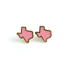 Texas Glitter Pink Earrings | Odin's Place