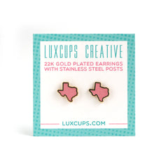 Texas Glitter Pink Earrings | Odin's Place