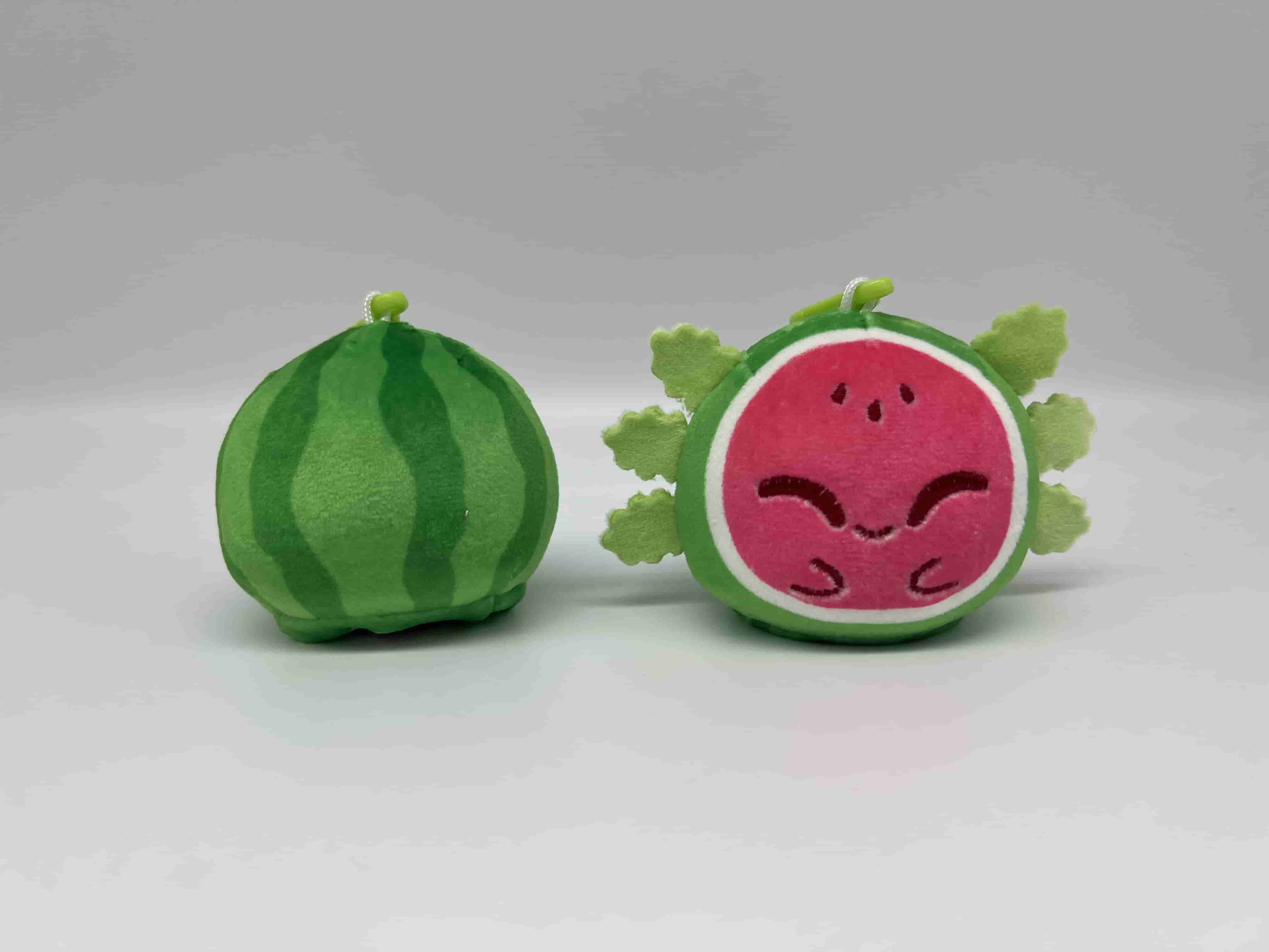 Plushiverse Reversible Keychain: Watermelon Axolotl | Odin's Place