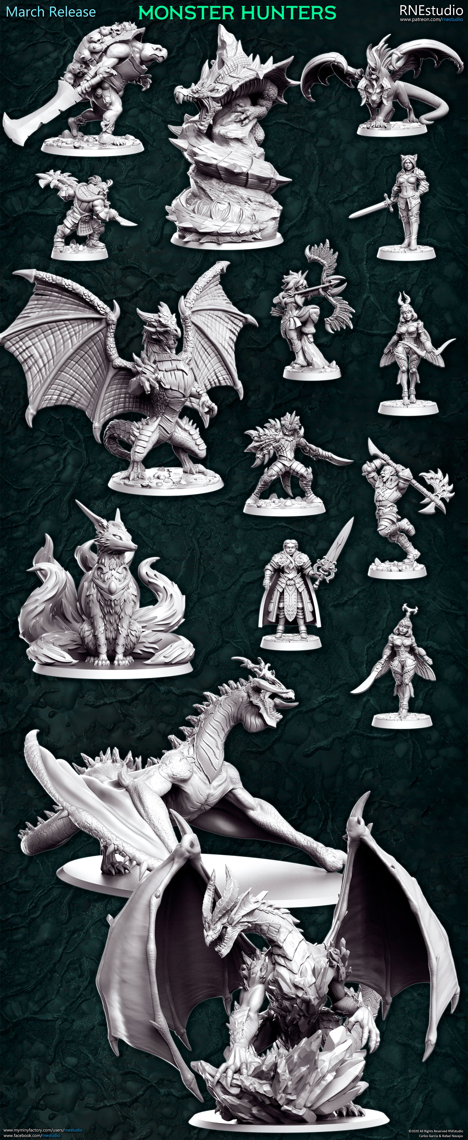 Dragon's Lair Printed Mini: Monster Hunters Set | Odin's Place