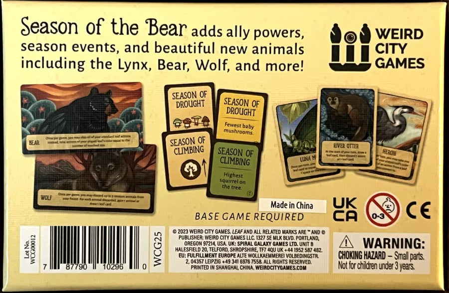 Leaf Board Game: Season of the Bear Expansion | Odin's Place