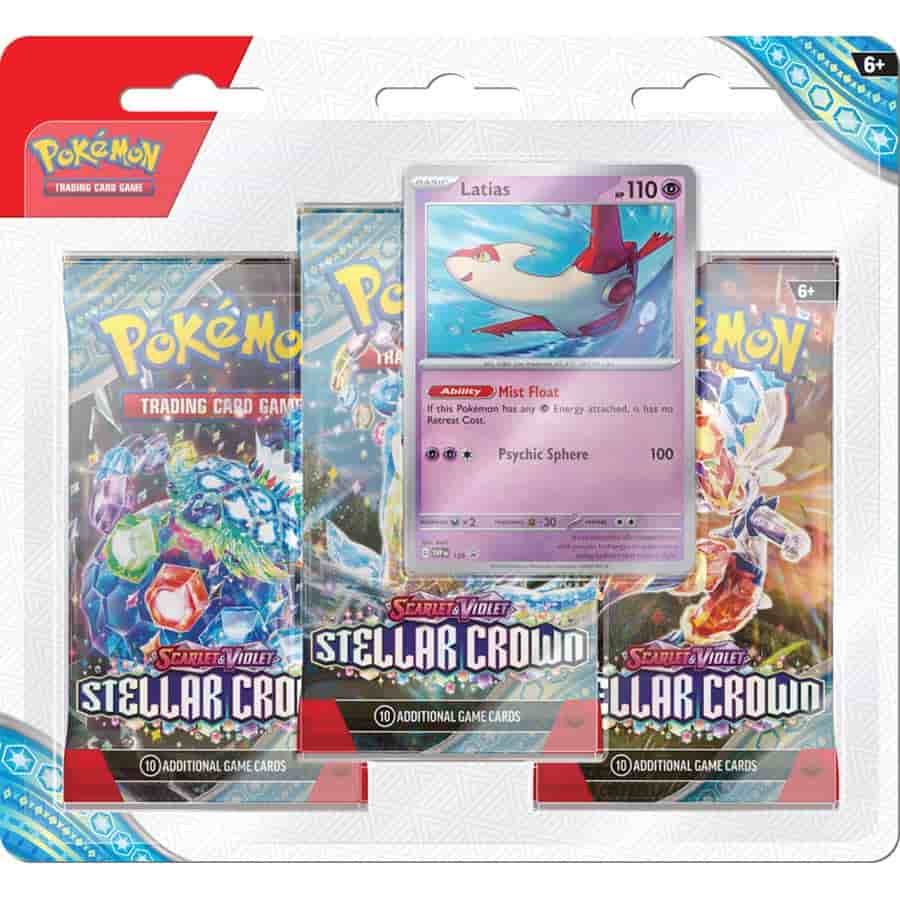 Pokemon TCG: Scarlet & Violet - Stellar Crown 3-Pack Blister | Odin's Place