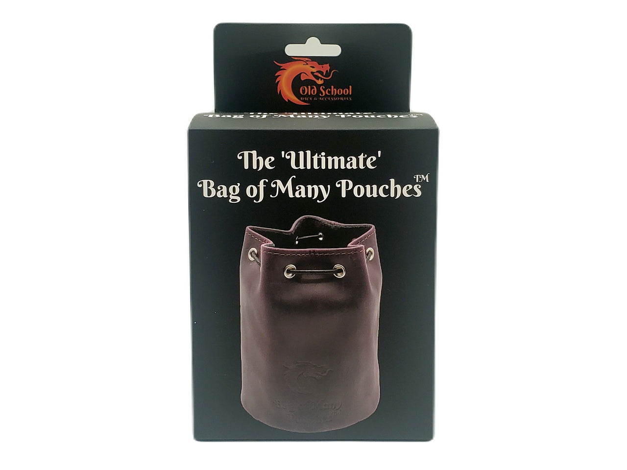 Old School Dice: Ultimate Bag of Many Pouches Dice Bag - Purple Leather | Odin's Place