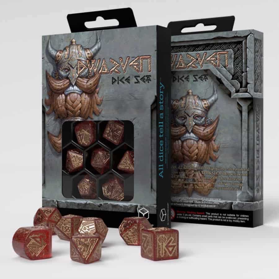 Q Workshop Dwarven Dice Set: Jewel | Odin's Place