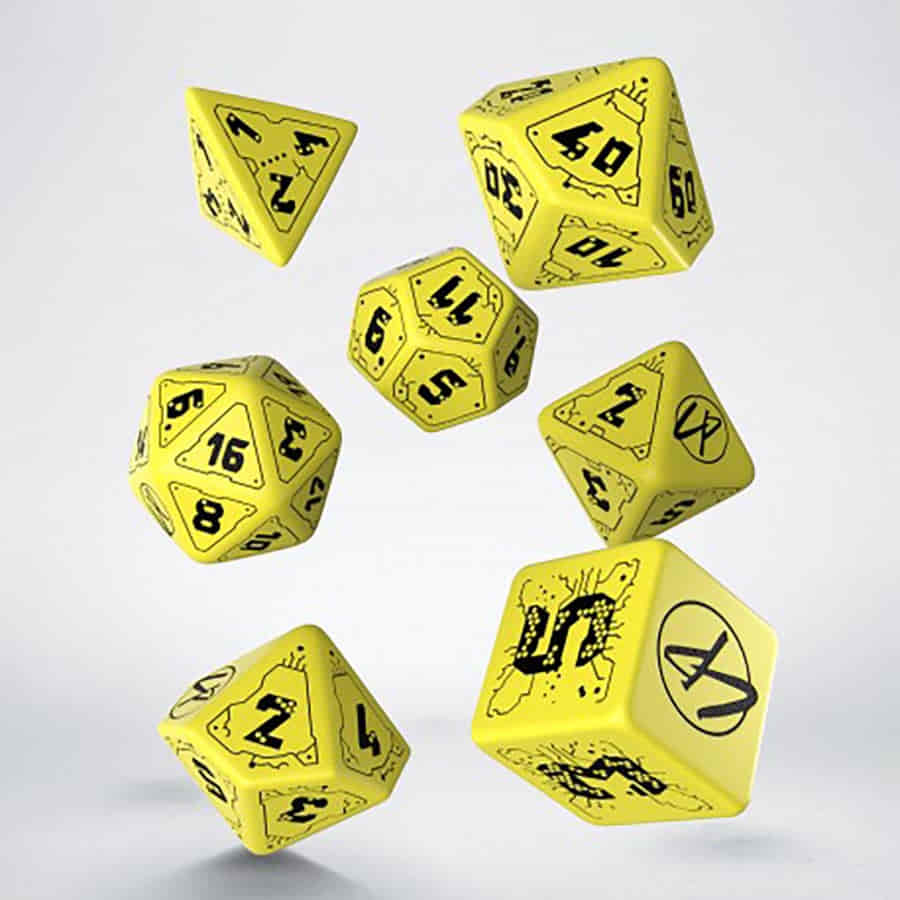 Q Workshop Cyberpunk Red RPG Dice Set: Danger Zone | Odin's Place