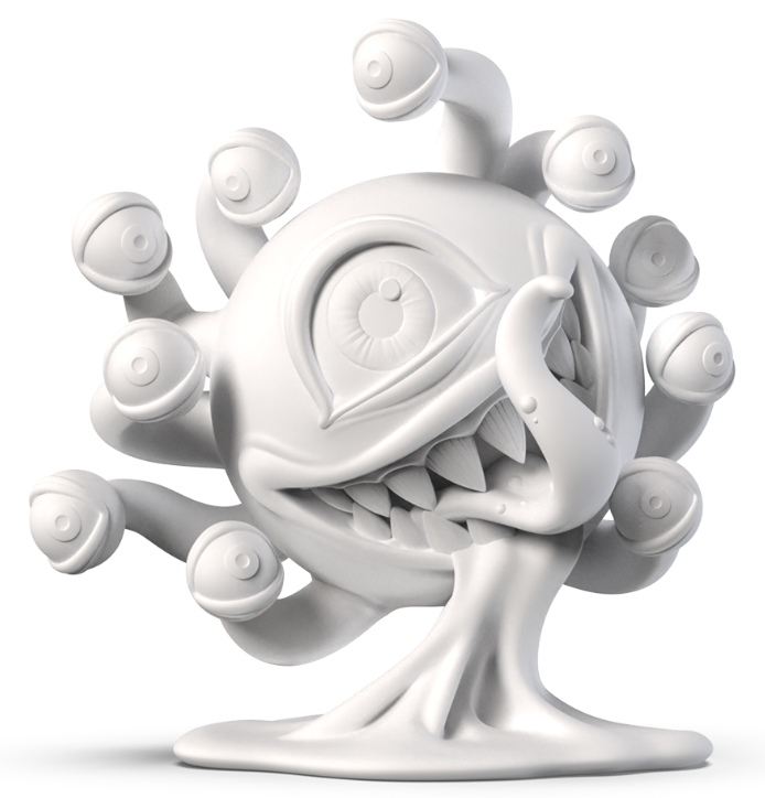 Dungeons & Dragons: Beholder 7in Resin Blank by Kidrobot | Odin's Place