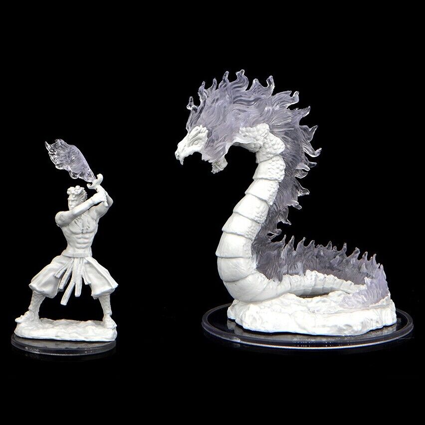 Critical Role Unpainted Miniatures: W04 Ashari firetamer & Inferno serpent | Odin's Place