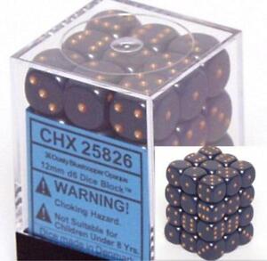 Chessex Opaque 12mm D6 Dusty Blue/Copper | Odin's Place