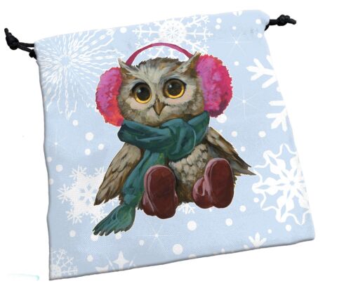 Steve Jackson Games Deluxe Dice Bag: Festive Owls | Odin's Place