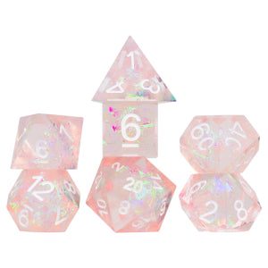 Sirius Dice Sharp Edge Poly 7 Set: Pink Fairy | Odin's Place