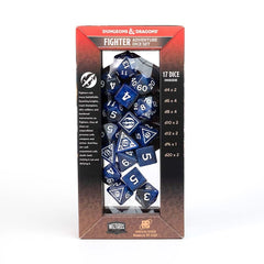 Dungeons & Dragons: Adventurer Dice: Fighter - Blue | Odin's Place
