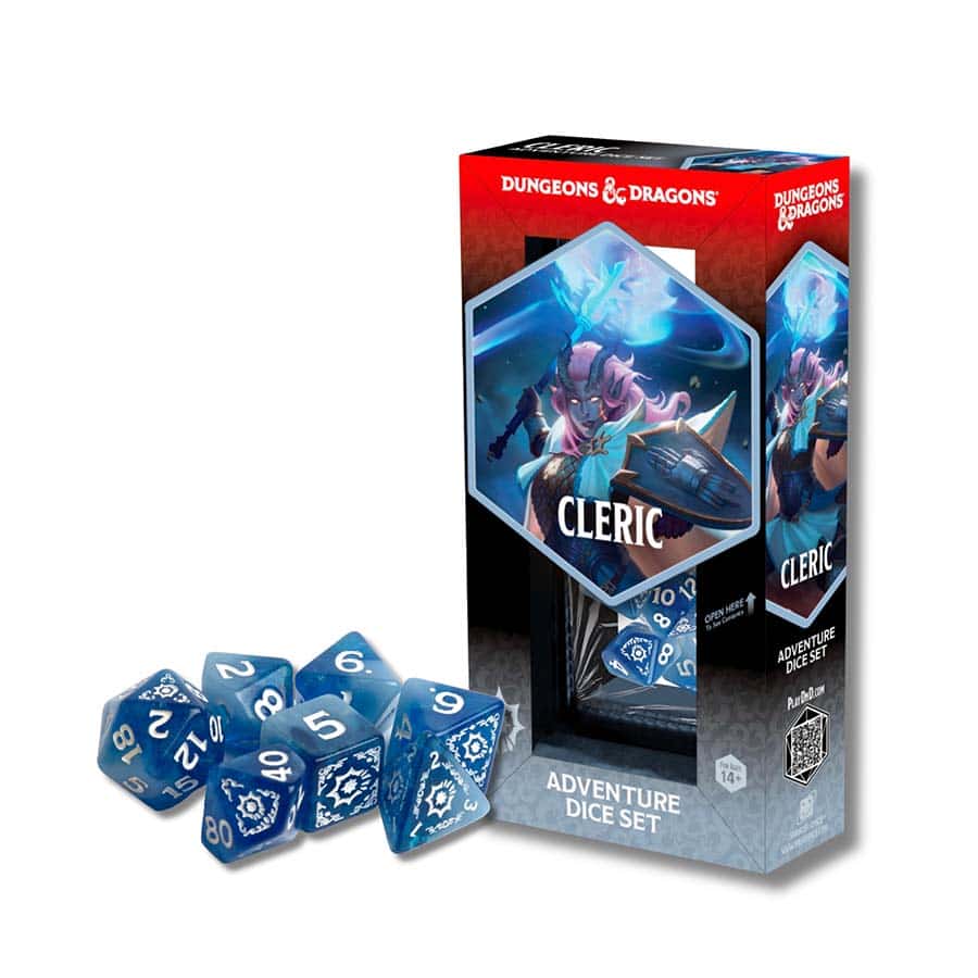 Dungeons & Dragons: Adventurer Dice: Cleric - Blue | Odin's Place