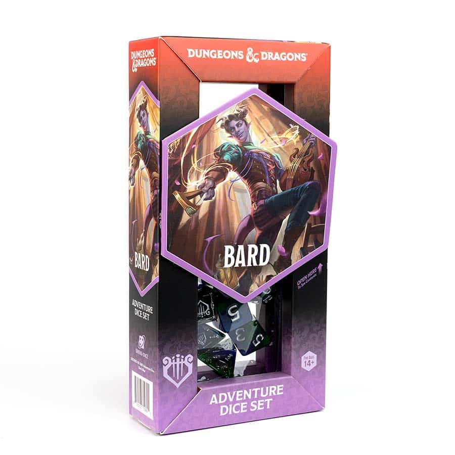 Dungeons & Dragons: Adventurer Dice: Bard - Blue | Odin's Place