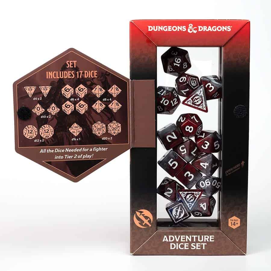 Dungeons & Dragons: Adventurer Dice: Fighter - Red | Odin's Place