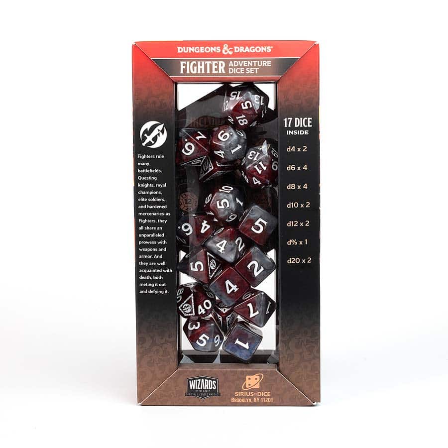 Dungeons & Dragons: Adventurer Dice: Fighter - Red | Odin's Place