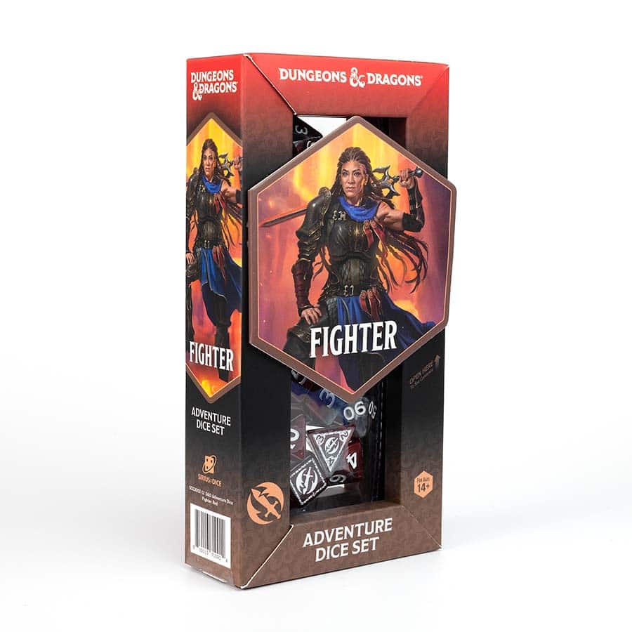 Dungeons & Dragons: Adventurer Dice: Fighter - Red | Odin's Place