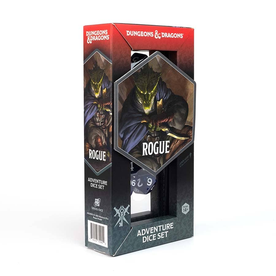 Dungeons & Dragons: Adventurer Dice: Rogue - Purple | Odin's Place