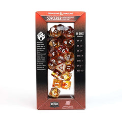 Dungeons & Dragons: Adventurer Dice: Sorcerer - Orange | Odin's Place