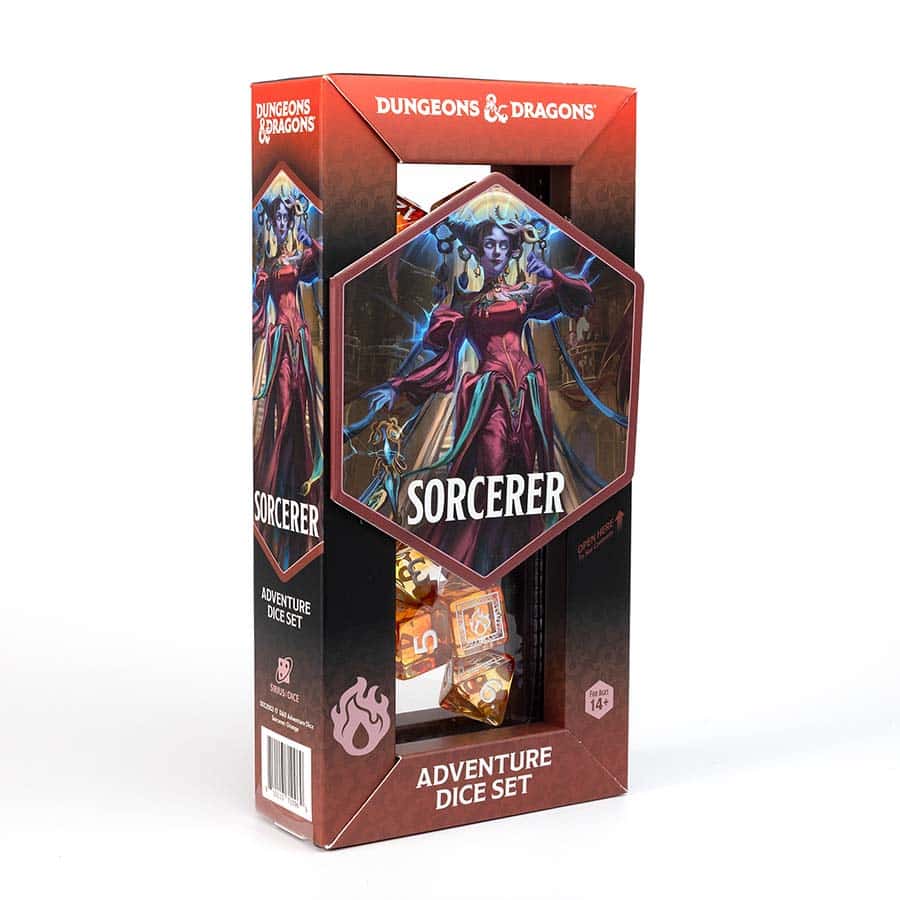 Dungeons & Dragons: Adventurer Dice: Sorcerer - Orange | Odin's Place