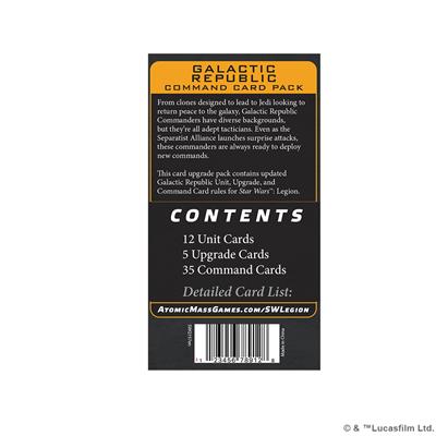 Star Wars: Legion - Galactic Republic Command Card Pack | Odin's Place