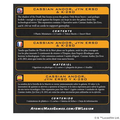 Star Wars Legion:  Cassian Andor, Jyn Erso & K-2SO | Odin's Place