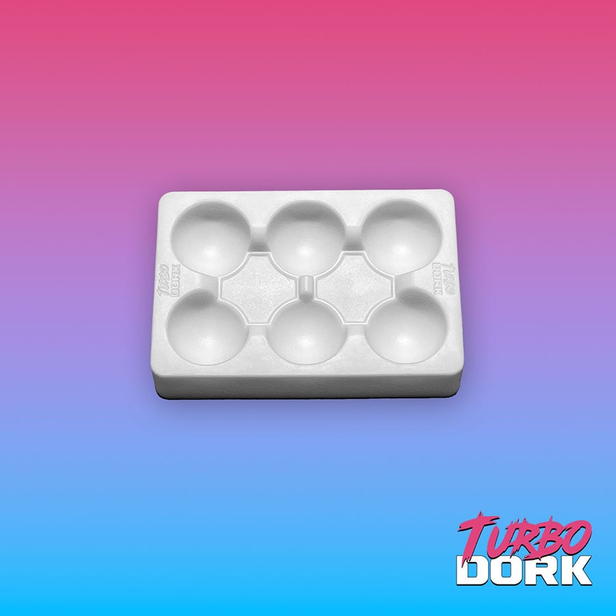 Turbo Dork: Non-Stick Silicone Dry Palette: Small White | Odin's Place