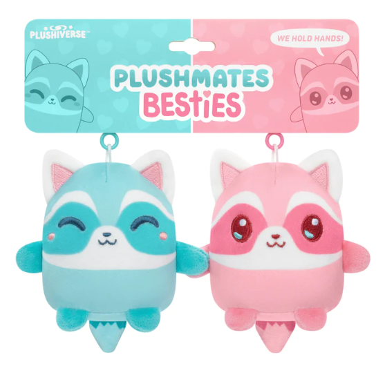 Plushiverse Reversible Keychain: Thief of my heart racoon | Odin's Place