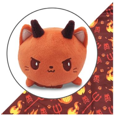 Plushie Tote Bag: Red Devil Cats Tote Bag + Red Devil Cat Plushie | Odin's Place