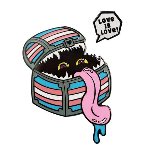 Foam Brain Pin: Enamel Mimic Pride Pin - Transgender | Odin's Place