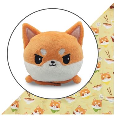 Plushie Tote Bag: Orange Ramen Tote Bag + Orange Shiba Inu Plushie | Odin's Place