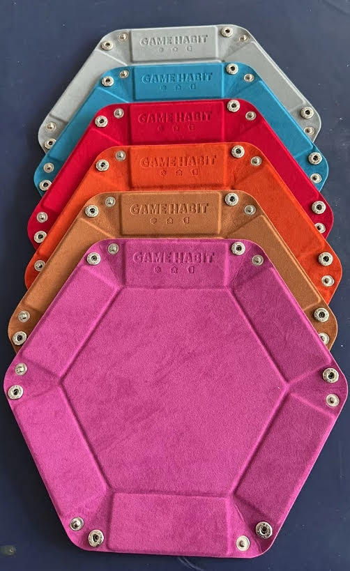Game Habit Hexagonal Dice Trays, Assorted Colors | Odin's Place