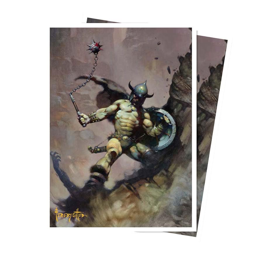 Ultra Pro: Artist Spotlight: Frank Frazetta Death Dealer: Apex Deck Protector Sleeves: Warrior with Ball and Chain (100 ct) | Odin's Place