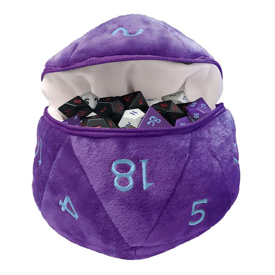 Ultra Pro Plush D&D D20 Dice Bag : Phandelver Royal Purple and Blue | Odin's Place