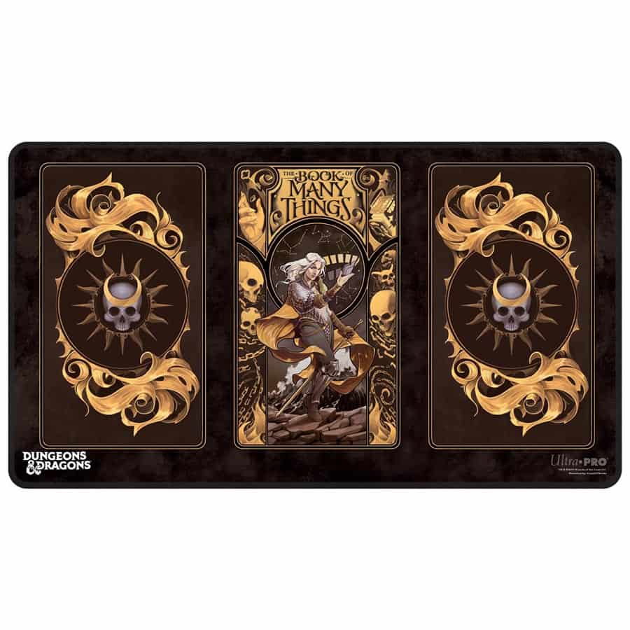 Dungeons & Dragons Playmat: Book Cover Series Black Stitched Alternative Cover The Deck of Many Things | Odin's Place