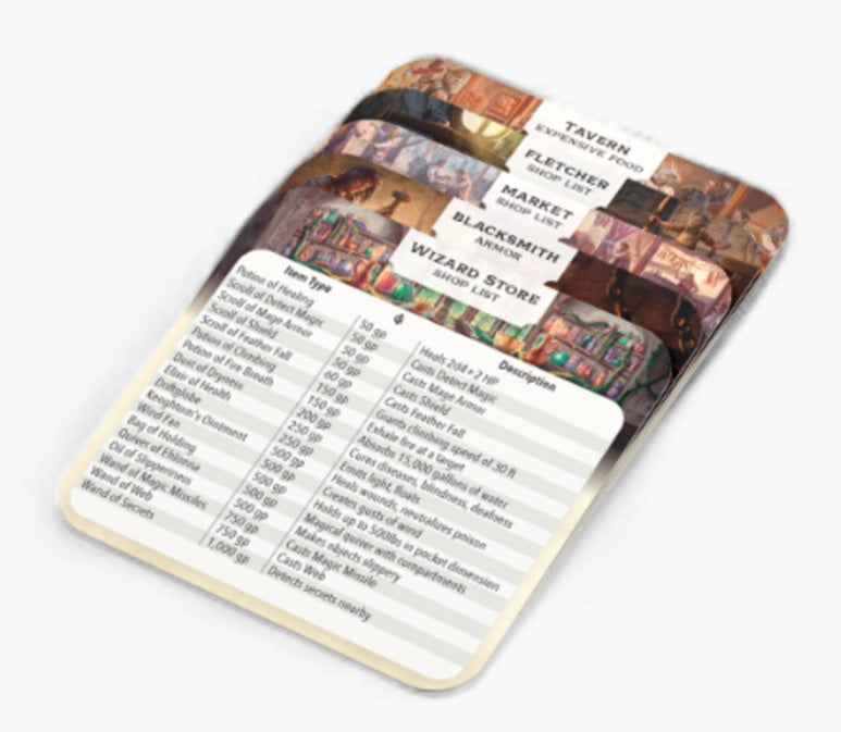 Worlds at a Glance RPG: Shop Cards | Odin's Place
