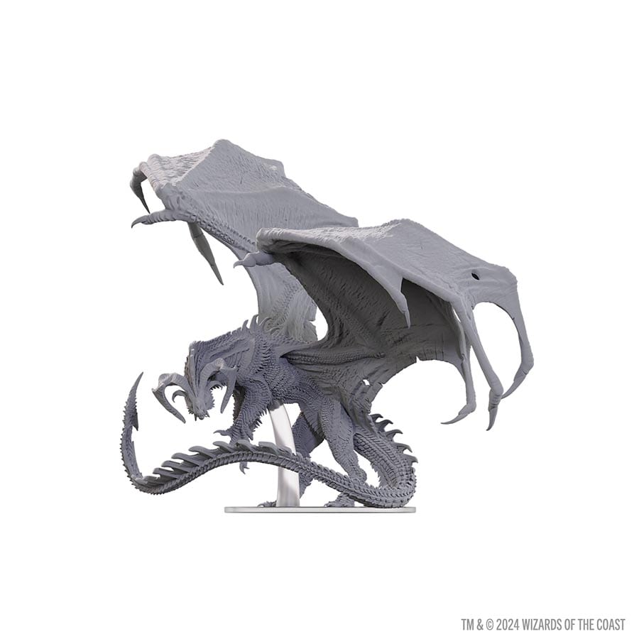 Wizkids Dungeons & Dragons Nolzur`s Marvelous Unpainted Miniatures: Adult Black Dragon Corruptor | Odin's Place