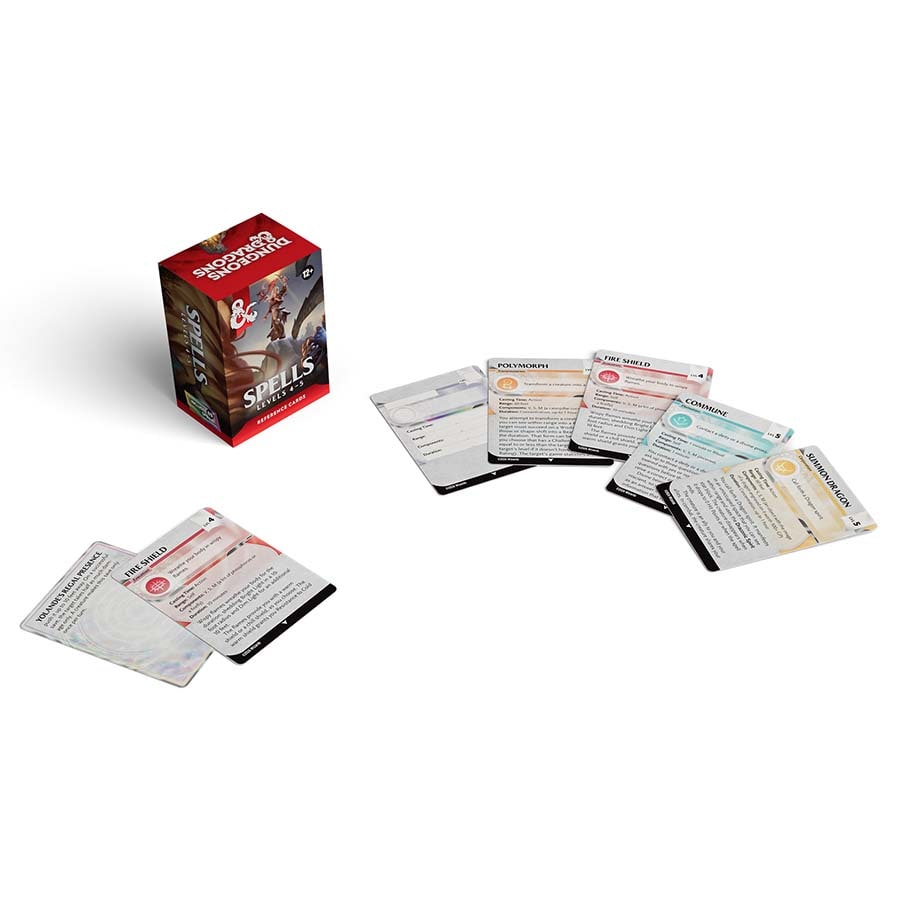 Dungeons & Dragons Reference Cards: Spells 3 (Levels 4-5) | Odin's Place